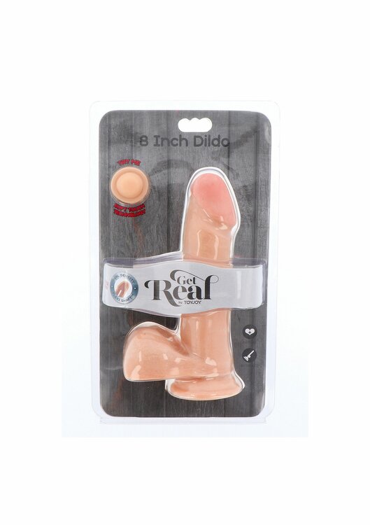 Dual Density Dildo 8inch Balls