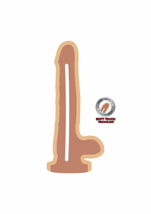 Dual Density Dildo 8inch Balls