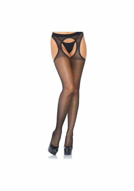 Spandex sheer suspender hose