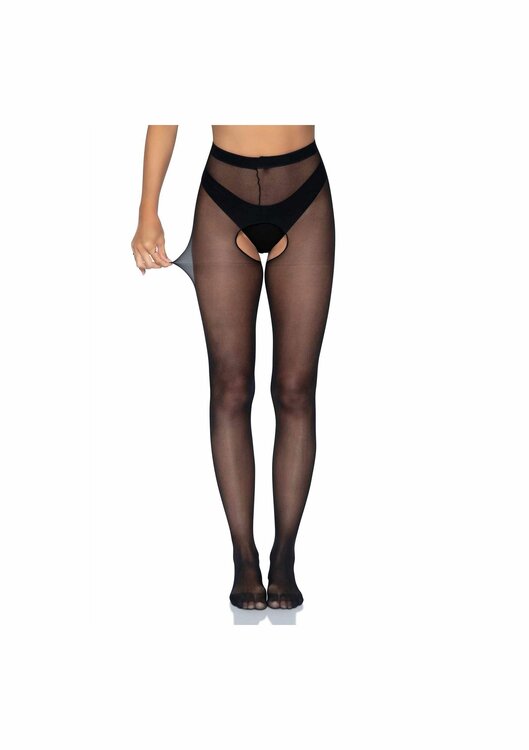Sheer Crotchless Pantyhose