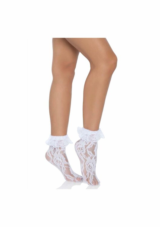 Lace Anklet With Ruffle