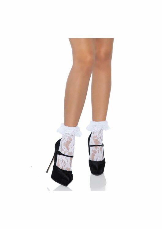 Lace Anklet With Ruffle