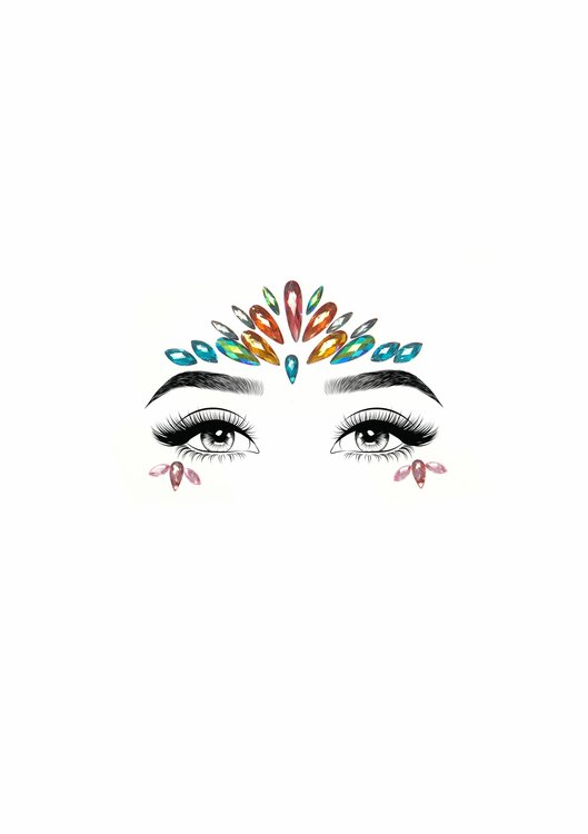 Avri face jewels sticker