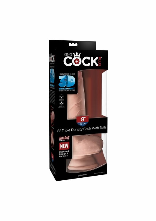 3D Cock with Balls 8 inch