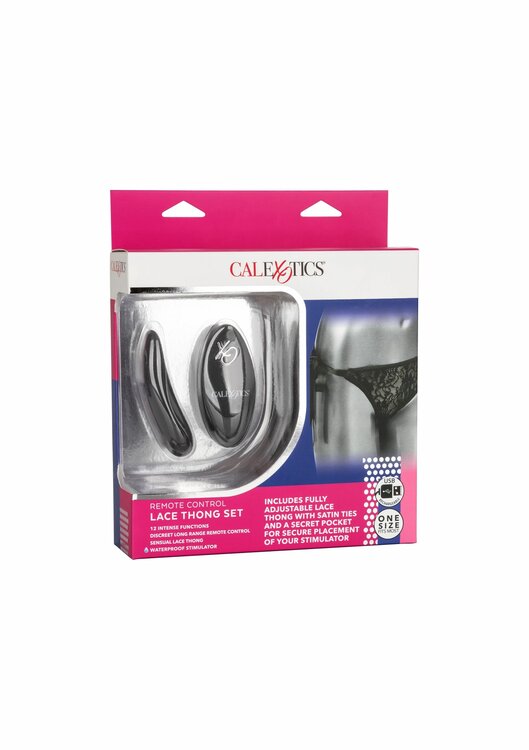 Remote Control Lace Thong Set