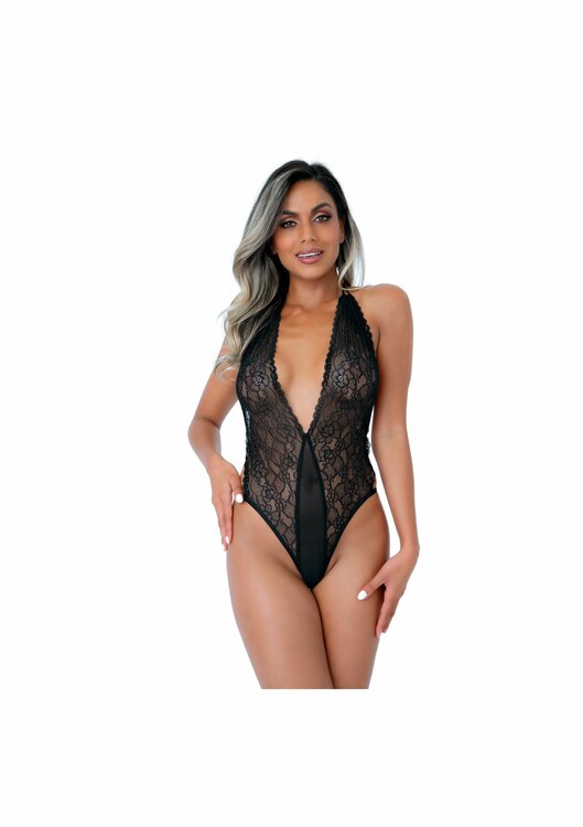 Deep-V Lace Teddy