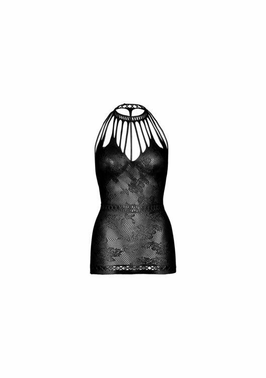 Lace mini dress with cut-outs