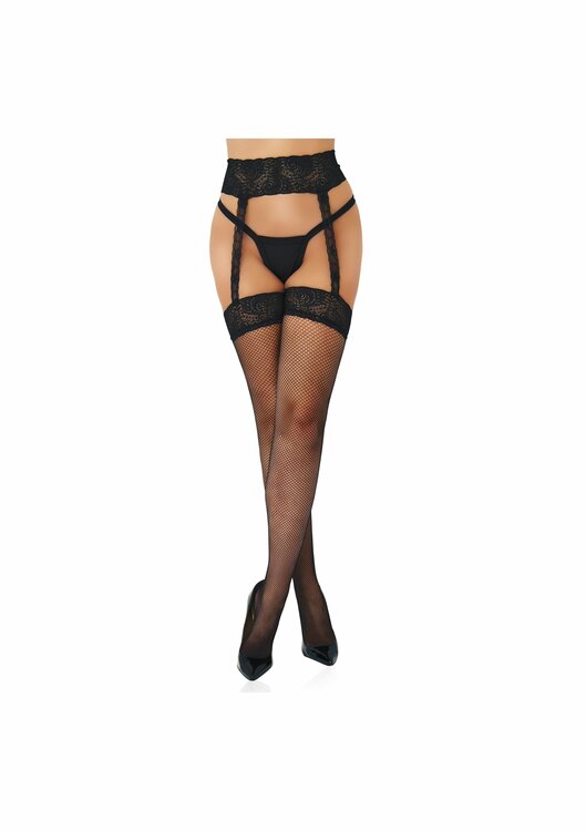 Fishnet Garterbelt Stockings