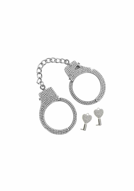 Diamond Wrist Cuffs Silver