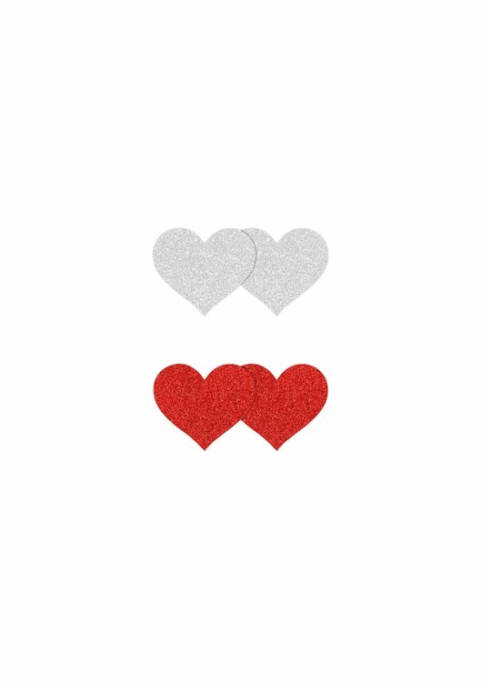 Pasties Glitter Hearts 2 Pair
