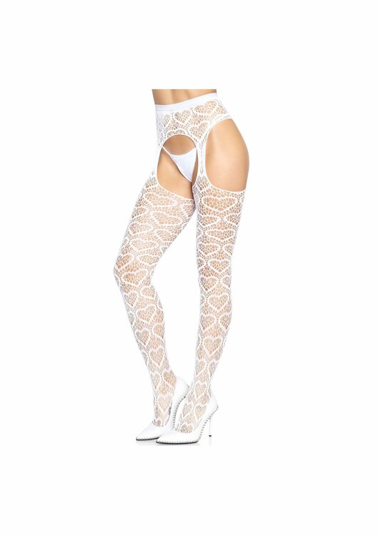 Heart Net Suspender Hose
