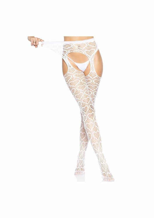 Heart Net Suspender Hose
