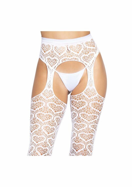 Heart Net Suspender Hose