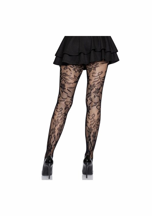 Seamless Floral Lace Tights