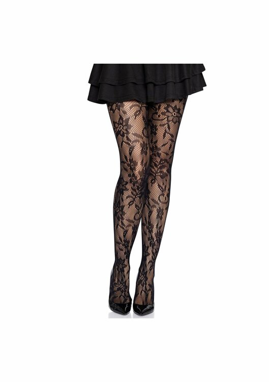 Seamless Floral Lace Tights