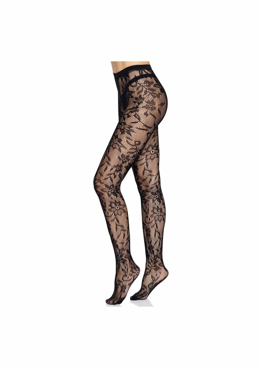 Seamless Floral Lace Tights