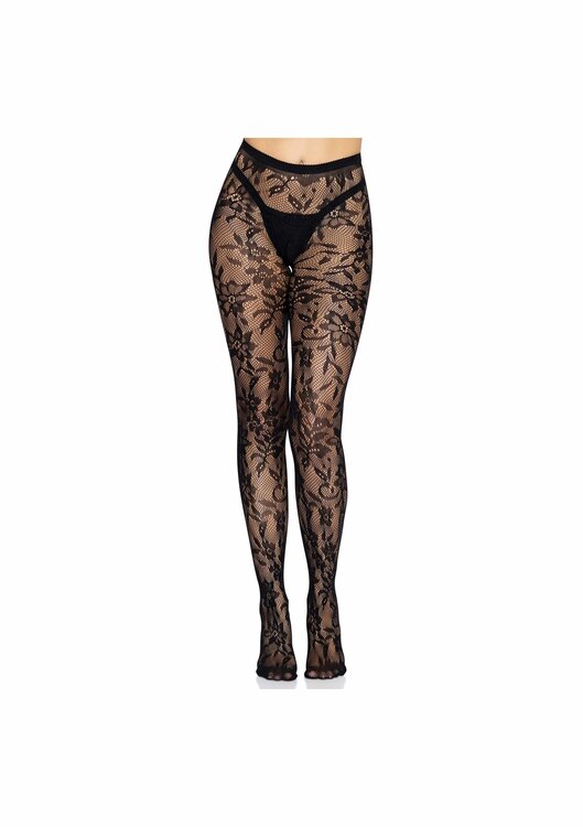 Seamless Floral Lace Tights