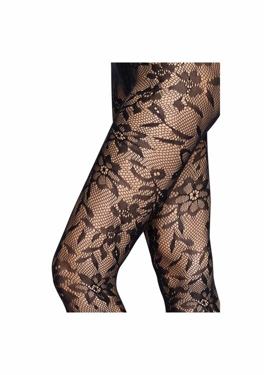 Seamless Floral Lace Tights
