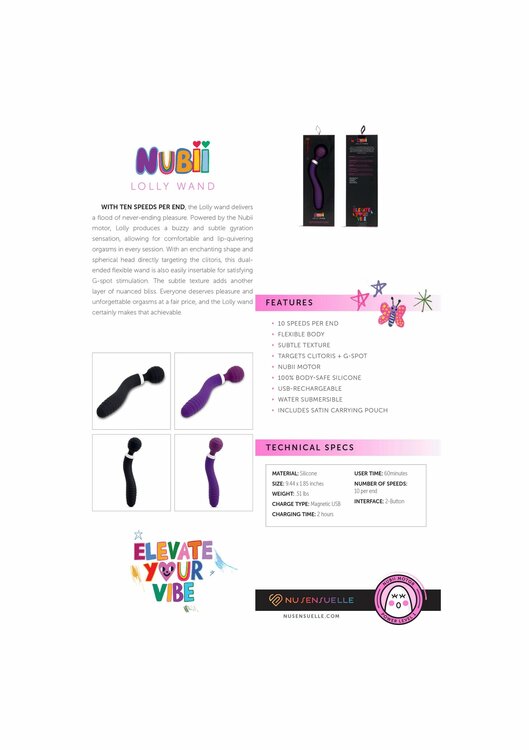 Lolly Double Ended Nubii Wand