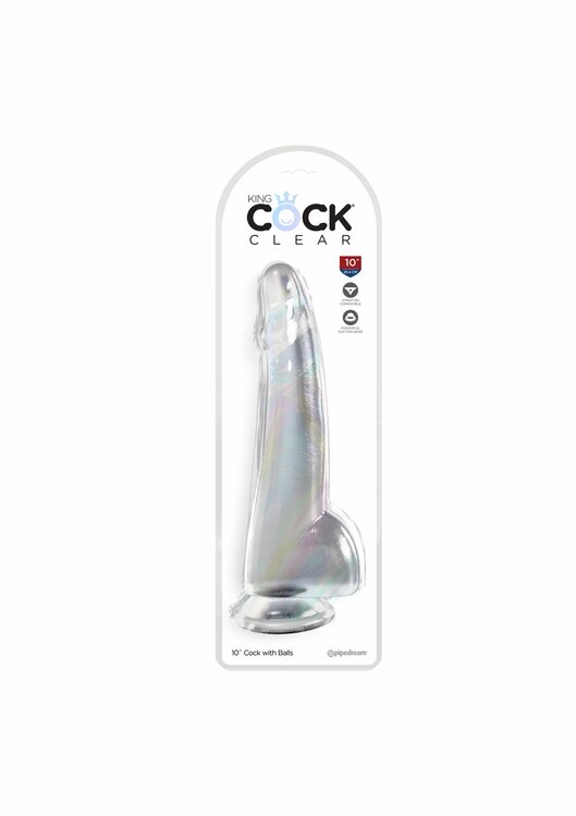 King Cock Clear 10 Inch Balls