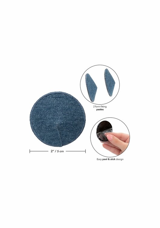 Ride Em Denim Round Pasties