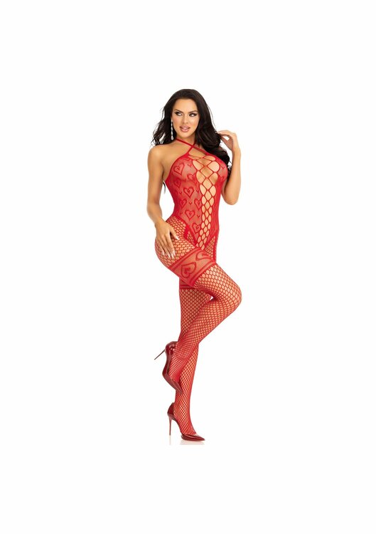 Heart net halter bodystocking