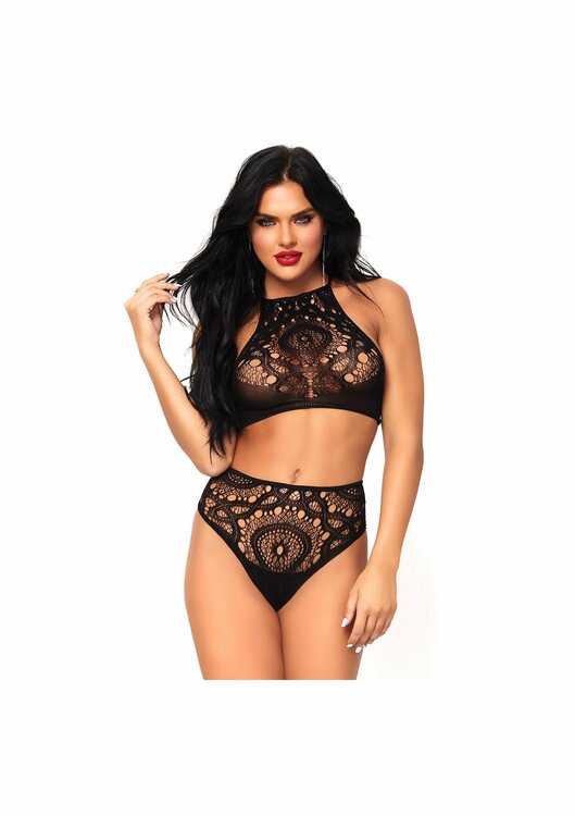 Lace top &amp; high waist string