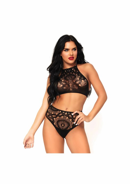 Lace top &amp; high waist string