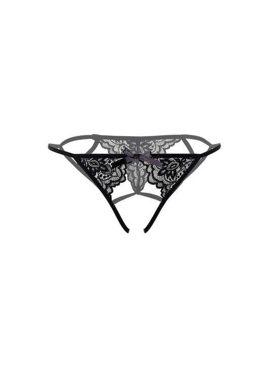 Inez strappy crotchless bikini