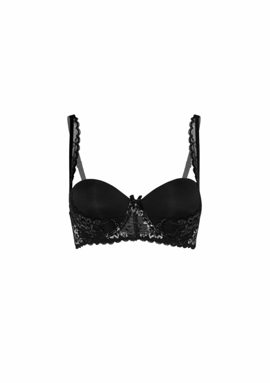 Balconette push-up lace bra