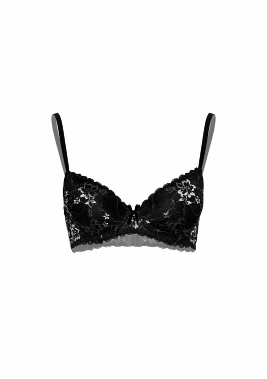 Demi bra with floral lace