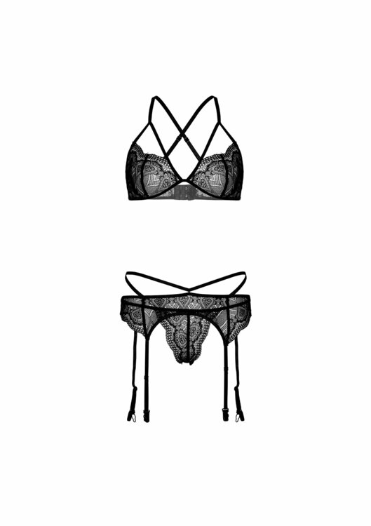 4PC Garter Lingerie Set