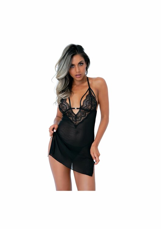 Strappy Lace Babydoll &amp; String