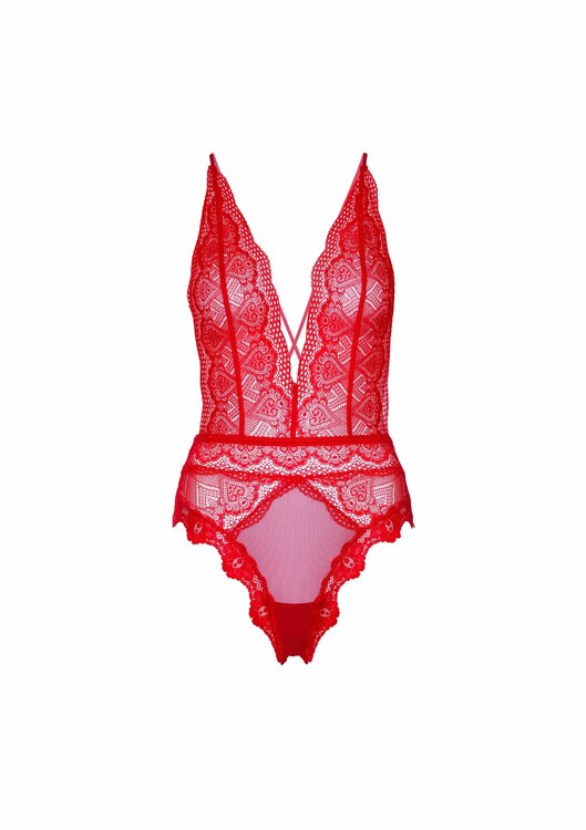 Deep-V Lace Teddy