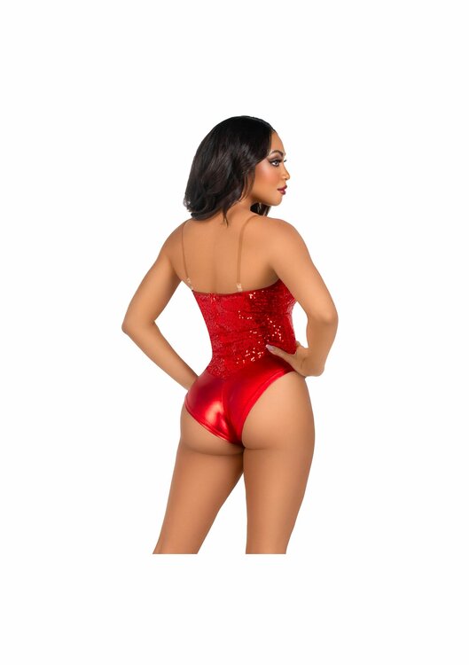 Sequin Boned Crotch Bodysuit