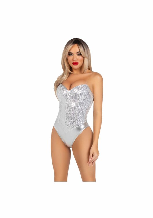 Sequin Boned Crotch Bodysuit