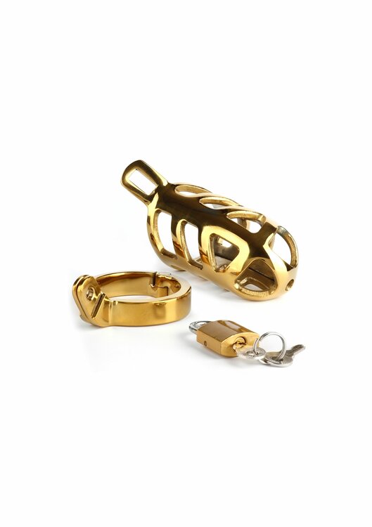 Brutal Chastity Cage Gold