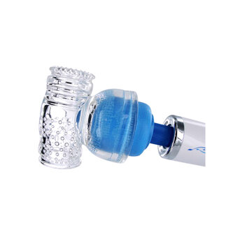 Wand Essentials - Opzetstuk met Masturbator - Clear