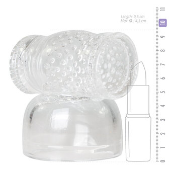 EasyToys Wand Collection – Opzetstuk Met Masturbator - Clear