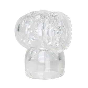 EasyToys Wand Collection &ndash; Opzetstuk Met Masturbator - Clear