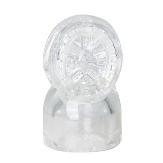 EasyToys Wand Collection &ndash; Opzetstuk Met Masturbator - Clear