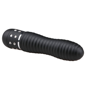 Easytoys Mini Vibrator Geribbeld - Zwart