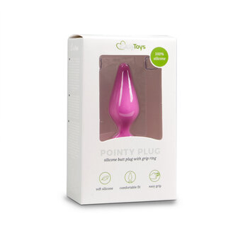 Roze Buttplug Met Trekring - Medium