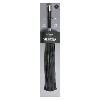 Lange flogger met metalen handvat