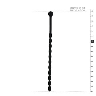 Geribbelde Siliconen Dilator - Zwart