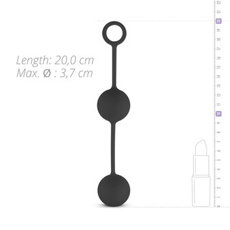 Canon Balls Vaginaballetjes Met Contragewicht - Zwart