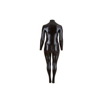 Plus Size Wetlook Catsuit Met Lange Rits