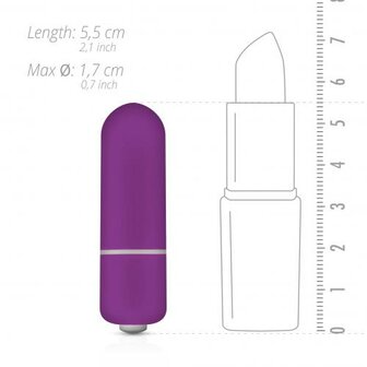 Bullet vibrator met 10 snelheden - paars