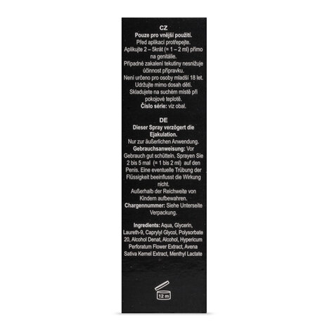 Orgasme Vertragende Spray - Black Stone
