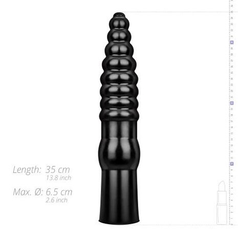 Geribbelde Dildo - 34 cm